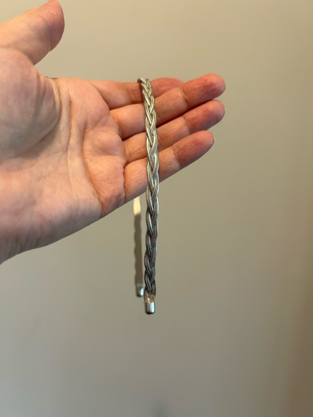 Braided Metal Headband - Silver - Picture 2 of 4